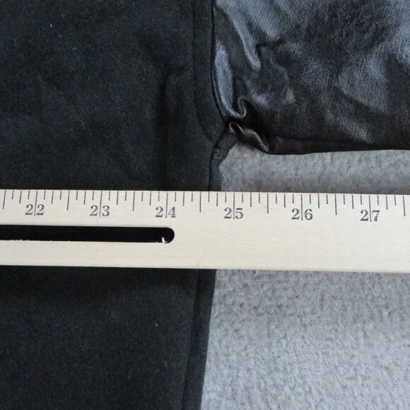 Boohoo PU Sleeve Oversized Varsity Jacket Womens US 2 UK 6 Black Green NWT NEW - Picture 5 of 9